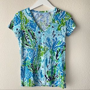 Lilly Pulitzer Michele top Lets Cha Cha size small